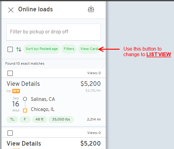 list view to manage load posts